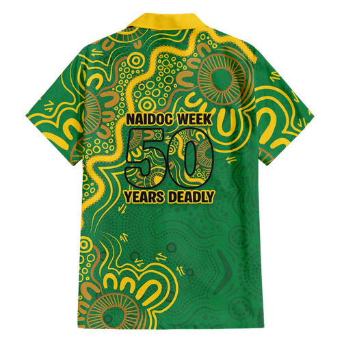 First Nations Darts NAIDOC 2026 Family Matching Summer Maxi Dress and Hawaiian Shirt Aboriginal Dot Art Dartboard Green