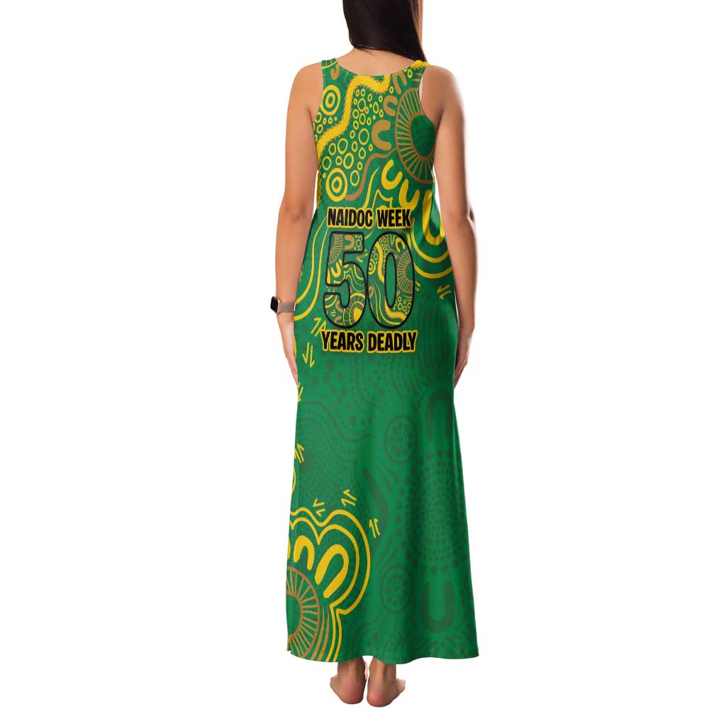 First Nations Darts NAIDOC 2026 Family Matching Tank Maxi Dress and Hawaiian Shirt Aboriginal Dot Art Dartboard Green