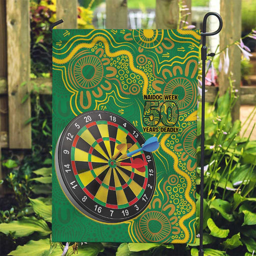 First Nations Darts NAIDOC 2026 Garden Flag Aboriginal Dot Art Dartboard Green