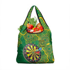 First Nations Darts NAIDOC 2026 Grocery Bag Aboriginal Dot Art Dartboard Green