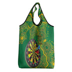 First Nations Darts NAIDOC 2026 Grocery Bag Aboriginal Dot Art Dartboard Green