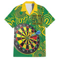 First Nations Darts NAIDOC 2026 Hawaiian Shirt Aboriginal Dot Art Dartboard Green