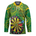First Nations Darts NAIDOC 2026 Hockey Jersey Aboriginal Dot Art Dartboard Green