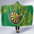 First Nations Darts NAIDOC 2026 Hooded Blanket Aboriginal Dot Art Dartboard Green
