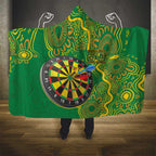 First Nations Darts NAIDOC 2026 Hooded Blanket Aboriginal Dot Art Dartboard Green
