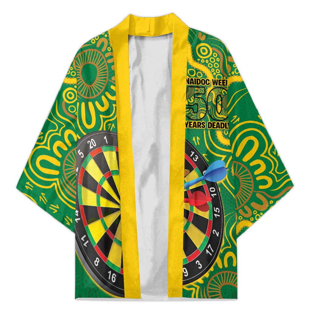 First Nations Darts NAIDOC 2026 Kimono Aboriginal Dot Art Dartboard Green