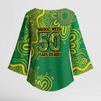 First Nations Darts NAIDOC 2026 Kimono Sleeve Blouse Aboriginal Dot Art Dartboard Green