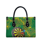First Nations Darts NAIDOC 2026 Leather Bag Aboriginal Dot Art Dartboard Green