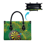First Nations Darts NAIDOC 2026 Leather Bag Aboriginal Dot Art Dartboard Green