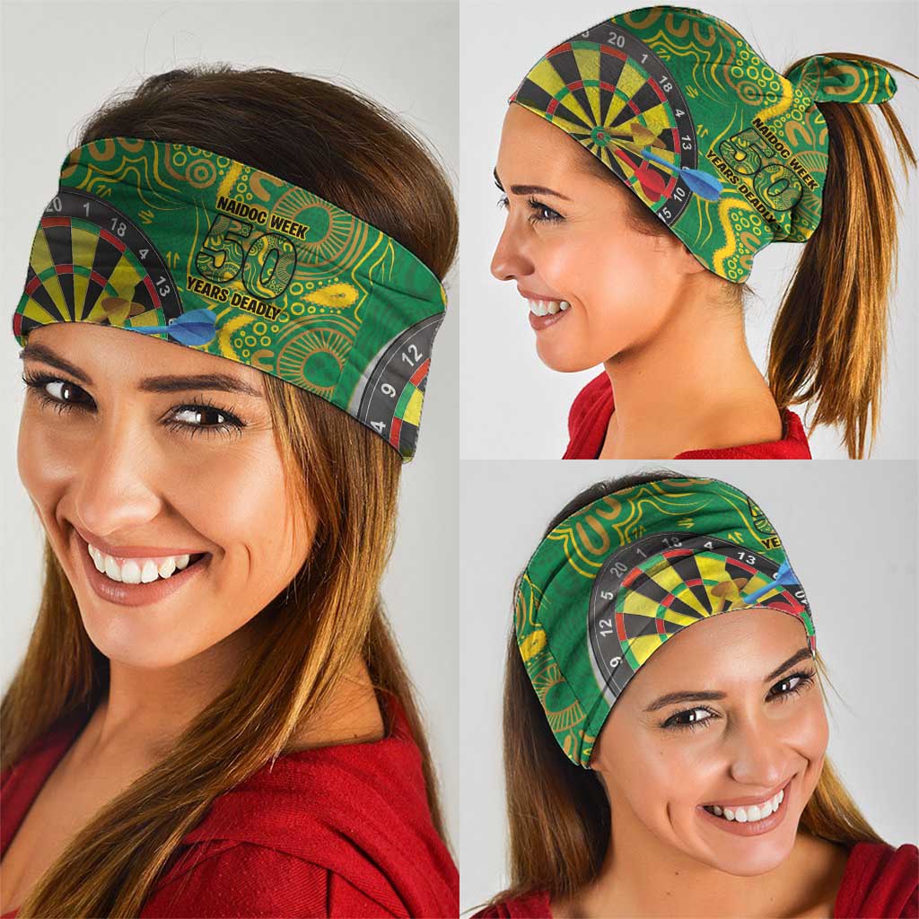 First Nations Darts NAIDOC 2026 Neck Gaiter Aboriginal Dot Art Dartboard Green