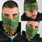 First Nations Darts NAIDOC 2026 Neck Gaiter Aboriginal Dot Art Dartboard Green