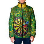 First Nations Darts NAIDOC 2026 Padded Jacket Aboriginal Dot Art Dartboard Green