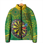 First Nations Darts NAIDOC 2026 Padded Jacket Aboriginal Dot Art Dartboard Green