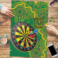 First Nations Darts NAIDOC 2026 Puzzle Aboriginal Dot Art Dartboard Green