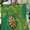 First Nations Darts NAIDOC 2026 Quilt Aboriginal Dot Art Dartboard Green