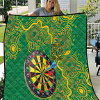 First Nations Darts NAIDOC 2026 Quilt Aboriginal Dot Art Dartboard Green