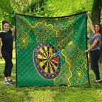 First Nations Darts NAIDOC 2026 Quilt Aboriginal Dot Art Dartboard Green