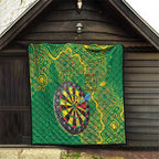 First Nations Darts NAIDOC 2026 Quilt Aboriginal Dot Art Dartboard Green