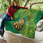 First Nations Darts NAIDOC 2026 Quilt Aboriginal Dot Art Dartboard Green