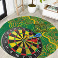 First Nations Darts NAIDOC 2026 Round Carpet Aboriginal Dot Art Dartboard Green