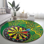 First Nations Darts NAIDOC 2026 Round Carpet Aboriginal Dot Art Dartboard Green