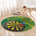 First Nations Darts NAIDOC 2026 Round Carpet Aboriginal Dot Art Dartboard Green