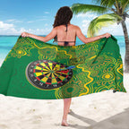 First Nations Darts NAIDOC 2026 Sarong Aboriginal Dot Art Dartboard Green