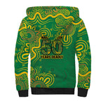 First Nations Darts NAIDOC 2026 Sherpa Hoodie Aboriginal Dot Art Dartboard Green