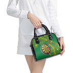First Nations Darts NAIDOC 2026 Shoulder Handbag Aboriginal Dot Art Dartboard Green