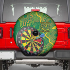 First Nations Darts NAIDOC 2026 Spare Tire Cover Aboriginal Dot Art Dartboard Green
