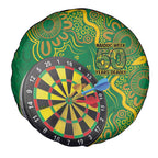 First Nations Darts NAIDOC 2026 Spare Tire Cover Aboriginal Dot Art Dartboard Green