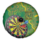 First Nations Darts NAIDOC 2026 Spare Tire Cover Aboriginal Dot Art Dartboard Green