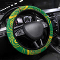 First Nations Darts NAIDOC 2026 Steering Wheel Cover Aboriginal Dot Art Dartboard Green