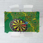 First Nations Darts NAIDOC 2026 Tablecloth Aboriginal Dot Art Dartboard Green