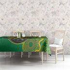 First Nations Darts NAIDOC 2026 Tablecloth Aboriginal Dot Art Dartboard Green