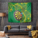 First Nations Darts NAIDOC 2026 Tapestry Aboriginal Dot Art Dartboard Green