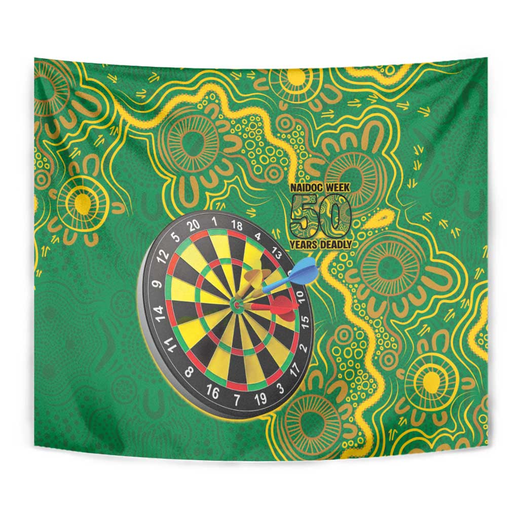 First Nations Darts NAIDOC 2026 Tapestry Aboriginal Dot Art Dartboard Green