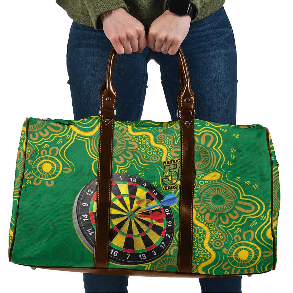 First Nations Darts NAIDOC 2026 Travel Bag Aboriginal Dot Art Dartboard Green