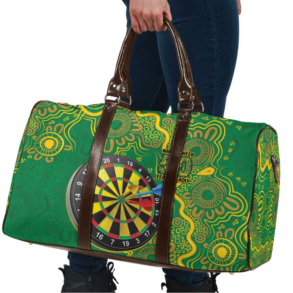 First Nations Darts NAIDOC 2026 Travel Bag Aboriginal Dot Art Dartboard Green