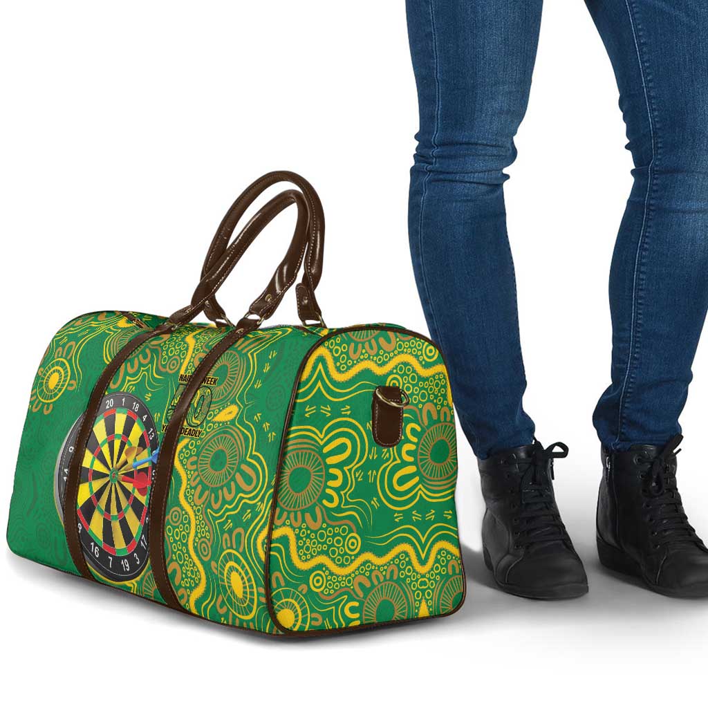 First Nations Darts NAIDOC 2026 Travel Bag Aboriginal Dot Art Dartboard Green