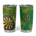 First Nations Darts NAIDOC 2026 Tumbler Cup Aboriginal Dot Art Dartboard Green