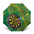 First Nations Darts NAIDOC 2026 Umbrella Aboriginal Dot Art Dartboard Green