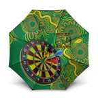First Nations Darts NAIDOC 2026 Umbrella Aboriginal Dot Art Dartboard Green