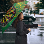 First Nations Darts NAIDOC 2026 Umbrella Aboriginal Dot Art Dartboard Green