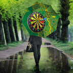 First Nations Darts NAIDOC 2026 Umbrella Aboriginal Dot Art Dartboard Green