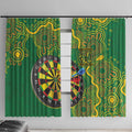 First Nations Darts NAIDOC 2026 Window Curtain Aboriginal Dot Art Dartboard Green