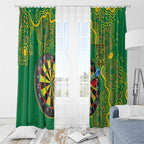 First Nations Darts NAIDOC 2026 Window Curtain Aboriginal Dot Art Dartboard Green