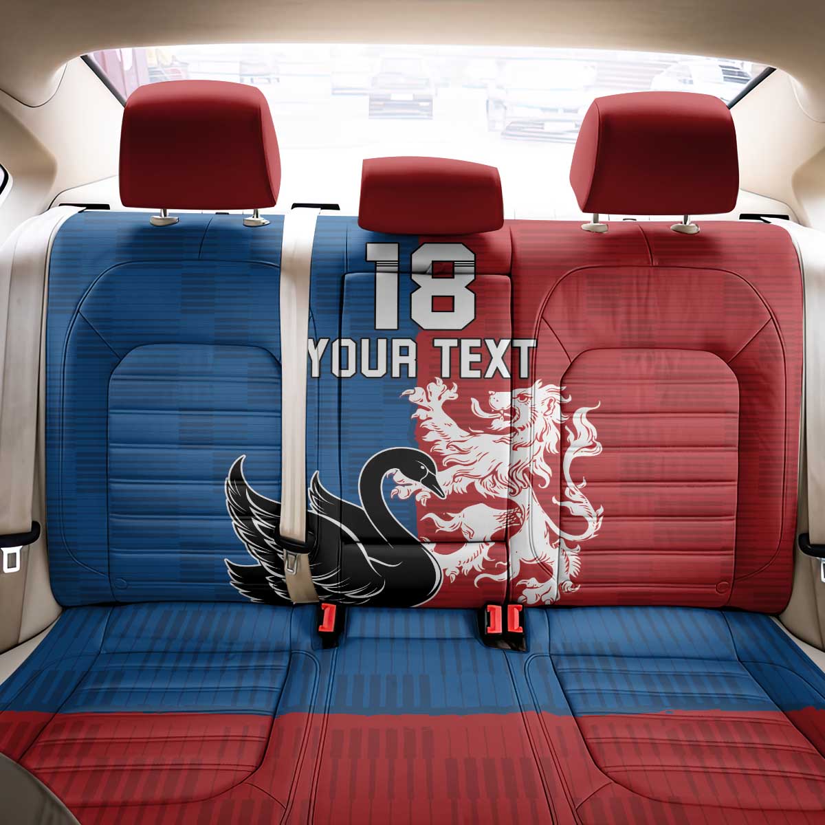 Custom British Lions Western Force Back Car Seat Cover Unique Style - Aussie Hoodie