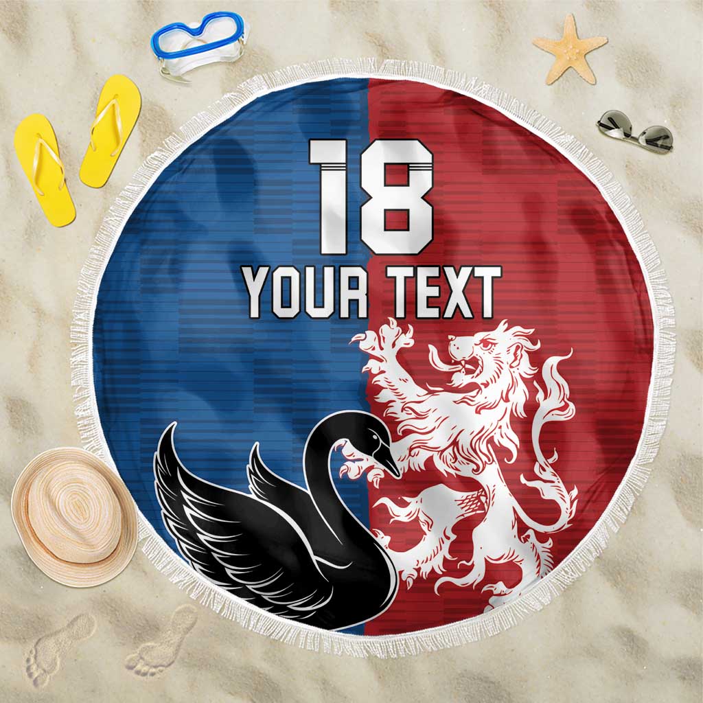 Custom British Lions Western Force Beach Blanket Unique Style - Aussie Hoodie