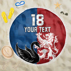 Custom British Lions Western Force Beach Blanket Unique Style - Aussie Hoodie